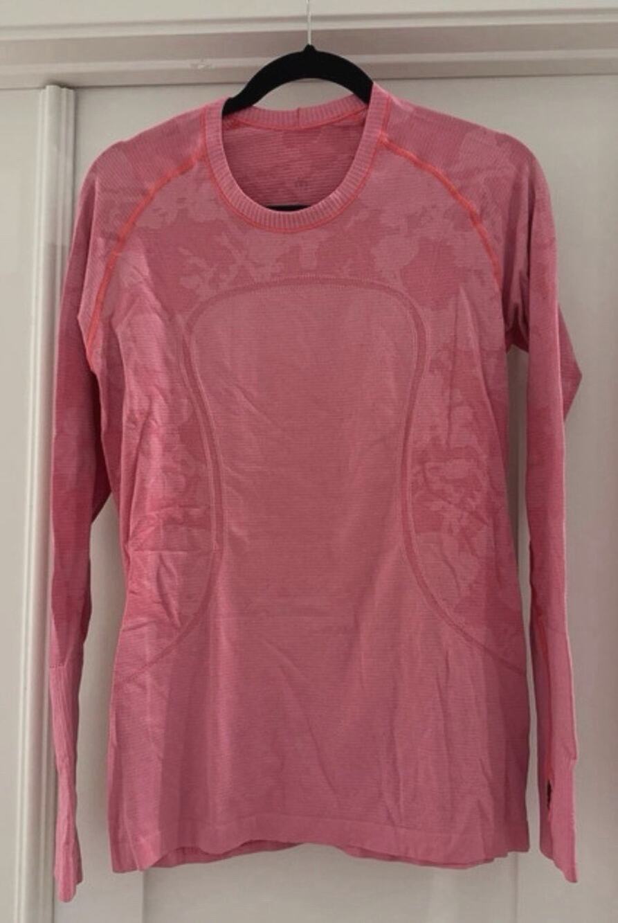 Lululemon Swiftly Tech Long Sleeve Crew Coral Pink Size 12